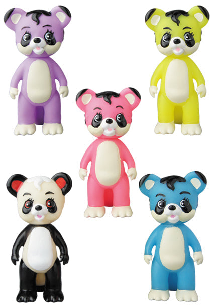 Medicom Toy VAG Vinyl Artist Gacha Gashapon Series 6 Anraku Ansaku Raccoon Pokopon 4 2" Figure Set