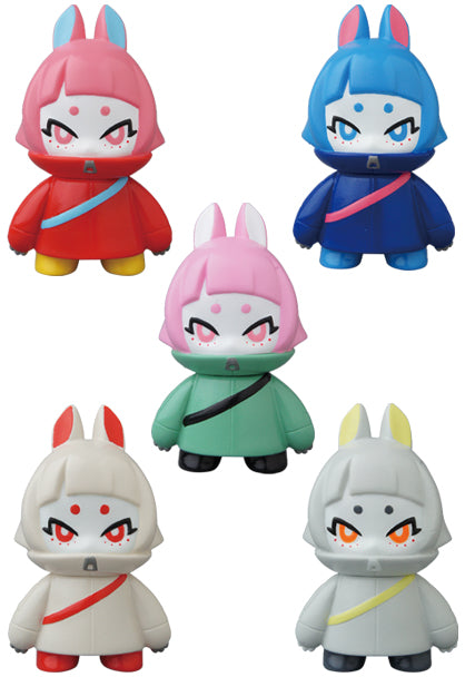 Medicom Toy VAG Vinyl Artist Gacha Gashapon Series 24 Hakuro Danshiko Usagi 5 2" Figure Set