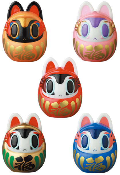 Medicom Toy VAG Vinyl Artist Gacha Gashapon Series 27 Teresa chiba Inu Hariko Daruma 5 2" Figure Set