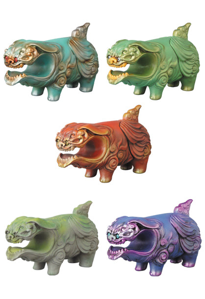 Medicom Toy VAG Vinyl Artist Gacha Gashapon Series 21 Jubi Seisakusho Komainu 5 2" Figure Set