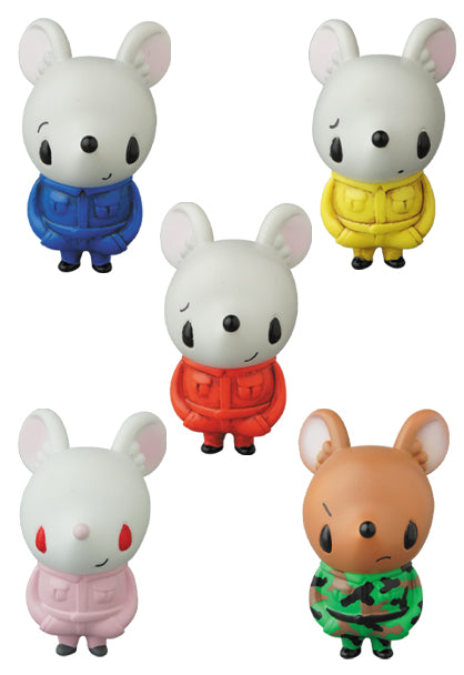 Medicom Toy VAG Vinyl Artist Gacha Gashapon Series 23 Kounosuke Chishima Mouse Tutu 5 2" Figure Set