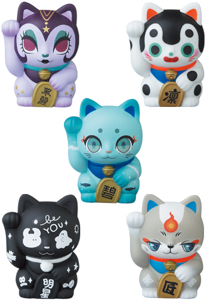 Medicom Toy VAG Vinyl Artist Gacha Gashapon Series SP Maneki Neko Vol 4 5 2" Figure Set