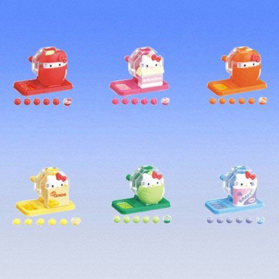Bandai 2006 Sanrio Hello Kitty Gashapon Capsules Fortune Telling 6 Collection Figure Set