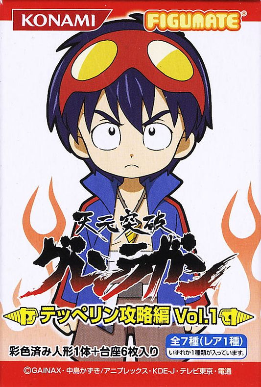 Konami Figumate Tengen Toppa Gurren Lagann Vol 1 & 2 14 Mini Trading Collection Figure Set