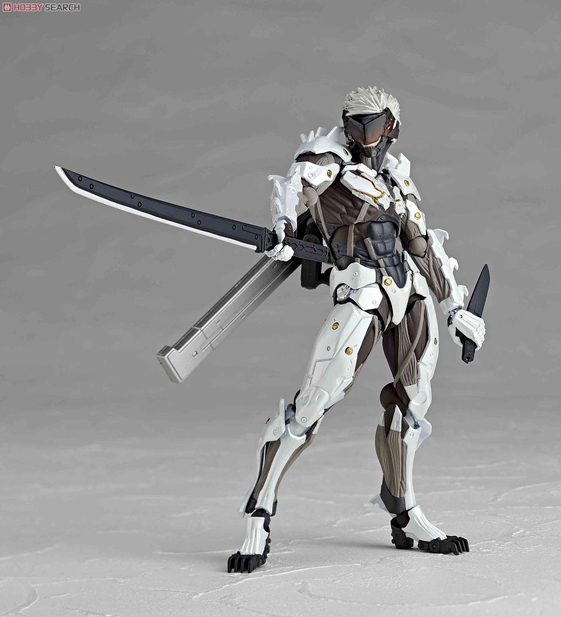 Kaiyodo Revoltech Yamaguchi 140EX Metal Gear Rising Revengeance Raiden White Armor ver Action Figure