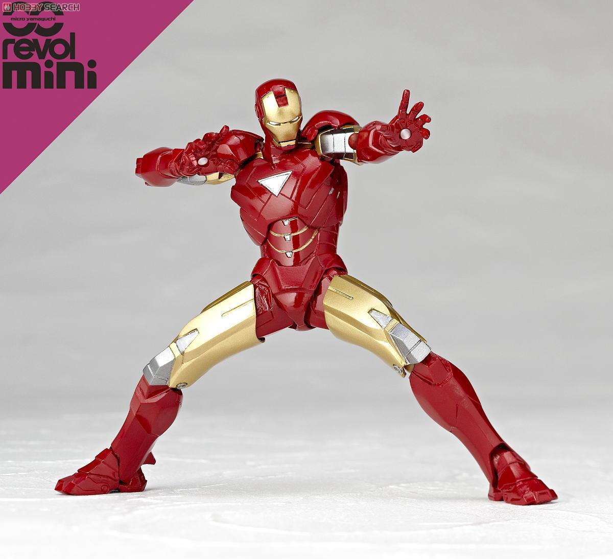 Kaiyodo Revoltech Micro Yamaguchi Revol Mini RM 003 Iron Man Mk.6 Action Figure