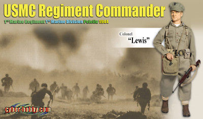 Dragon 12" 1/6 70773 Cyber Hobby WWII Peleliu 1944 USMC Regiment Commander Marine Colonel Lewis Action Figure