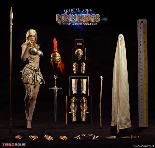 TBLeague Phicen 1/6 12" PL2020-165B Spartan Army Commander Silver ver Action Figure