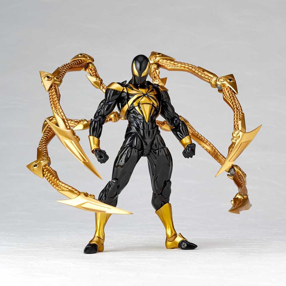 Kaiyodo Revoltech Amazing Yamaguchi 023EX Marvel Spider-Man Iron Spider Black ver Action Figure