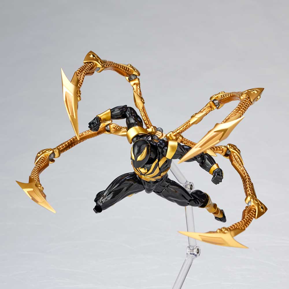 Kaiyodo Revoltech Amazing Yamaguchi 023EX Marvel Spider-Man Iron Spider Black ver Action Figure