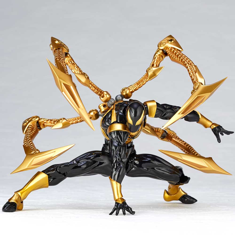 Kaiyodo Revoltech Amazing Yamaguchi 023EX Marvel Spider-Man Iron Spider Black ver Action Figure