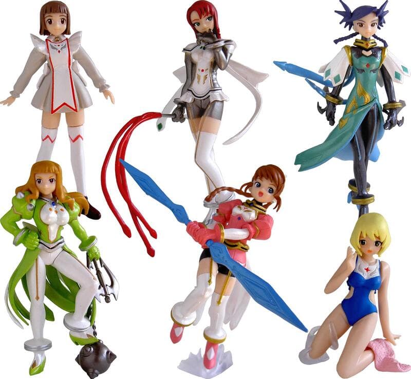 Bandai Mai Hime 2 Gashapon 6 Collection Figure Set