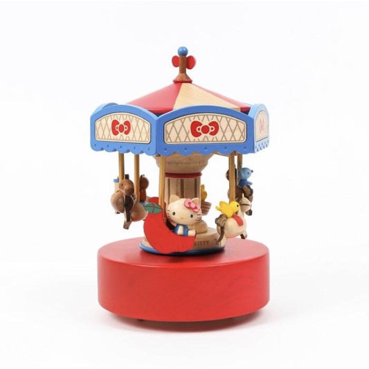 Wooderful Life x Sanrio Hello Kitty 6" Carousel Wooden Music Box Trading Figure