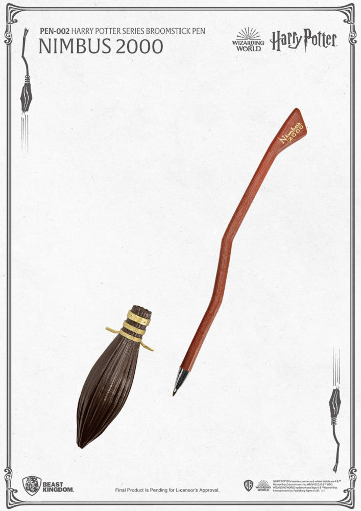 Beast Kingdom Wizarding World Harry Potter Nimbus 2000 2001 Firebolt Style 3 Pen Set