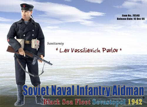Dragon 12" 1/6 70548 WWII Sevastopol 1942 Soviet Naval Infantry Medical Aid Man Black Sea Fleet Lev Vassiliecivh Pavlov Action Figure