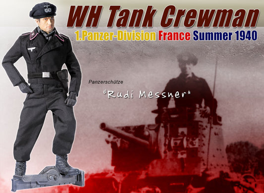 Dragon 12" 1/6 WWII France 1940 WH Tank Crewman Panzerschutze Rudi Messner Action Figure