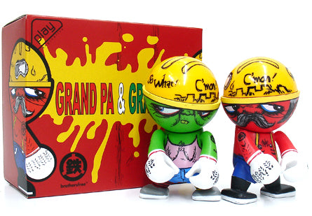 2005 Brothersfree x Trexi Grandpa & Grandma 3" Action Figure Box Set