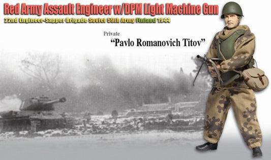 Dragon 12" 1/6 WWII Finland 1944 Red Army Assault Engineer w/DPM Light Machine Gun Private Pavlo Romanvich Titov Action Figure