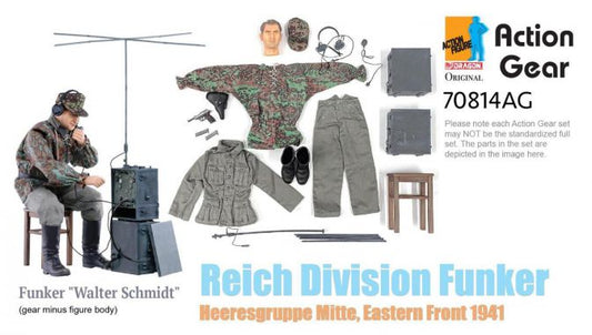Dragon 12" 1/6 70814 WWII Eastern Front 1941 Reich Division Funker Heeresgruppe Mitte Funker Walter Schmidt Action Figure