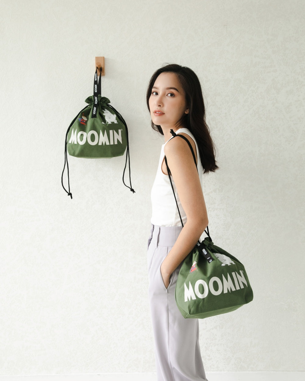 The Story of Moomin Valley Taiwan Cosmed Limited Drawstring Bag