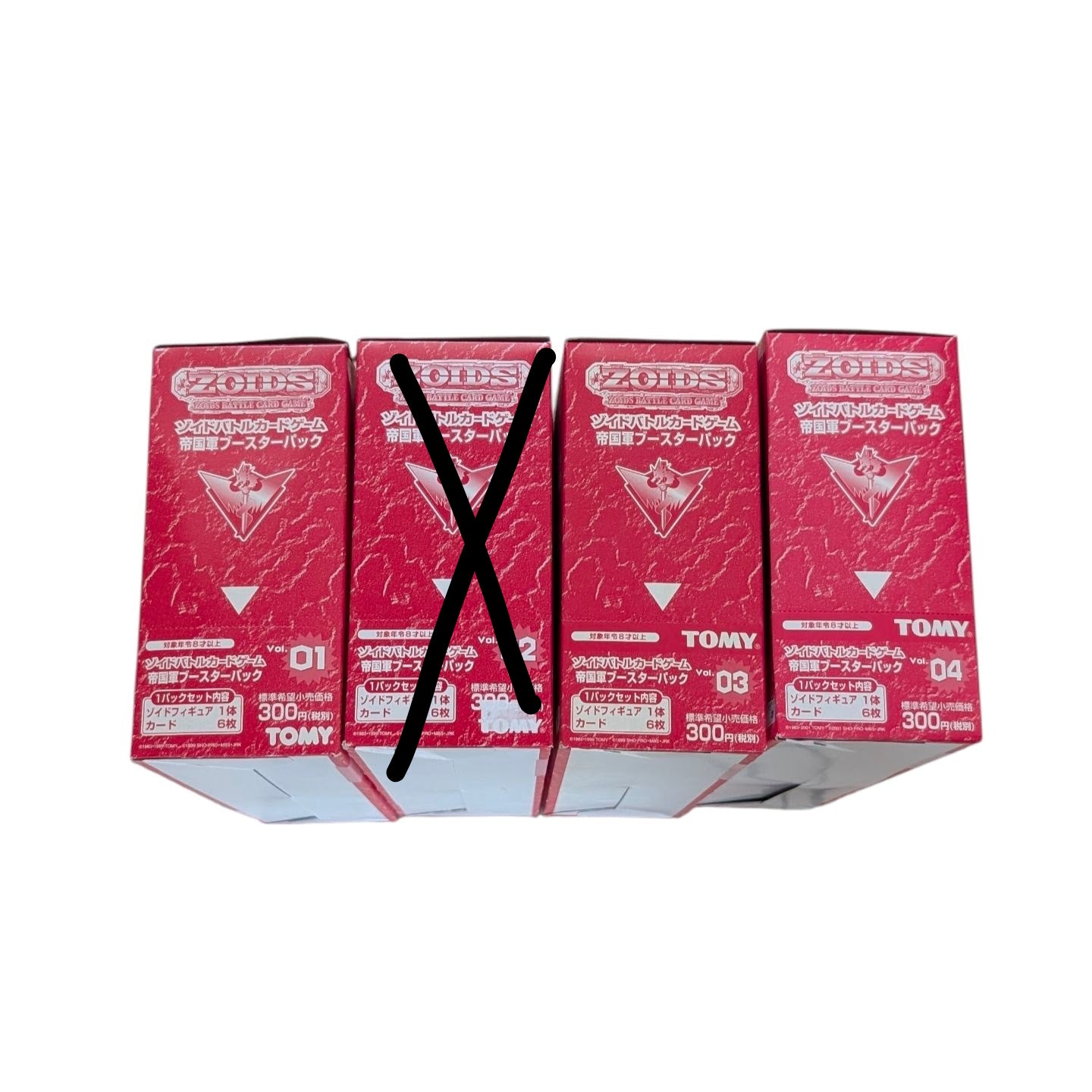 Tomy Zoids Battle Card Game Vol 01 03 04 3 Sealed Box 36 Bag Red ver Model Kit Figure Set