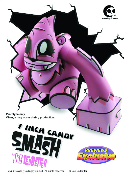 Toy2R JLed Joe Ledbetter Smash Candy Pink ver 7" Vinyl Figure
