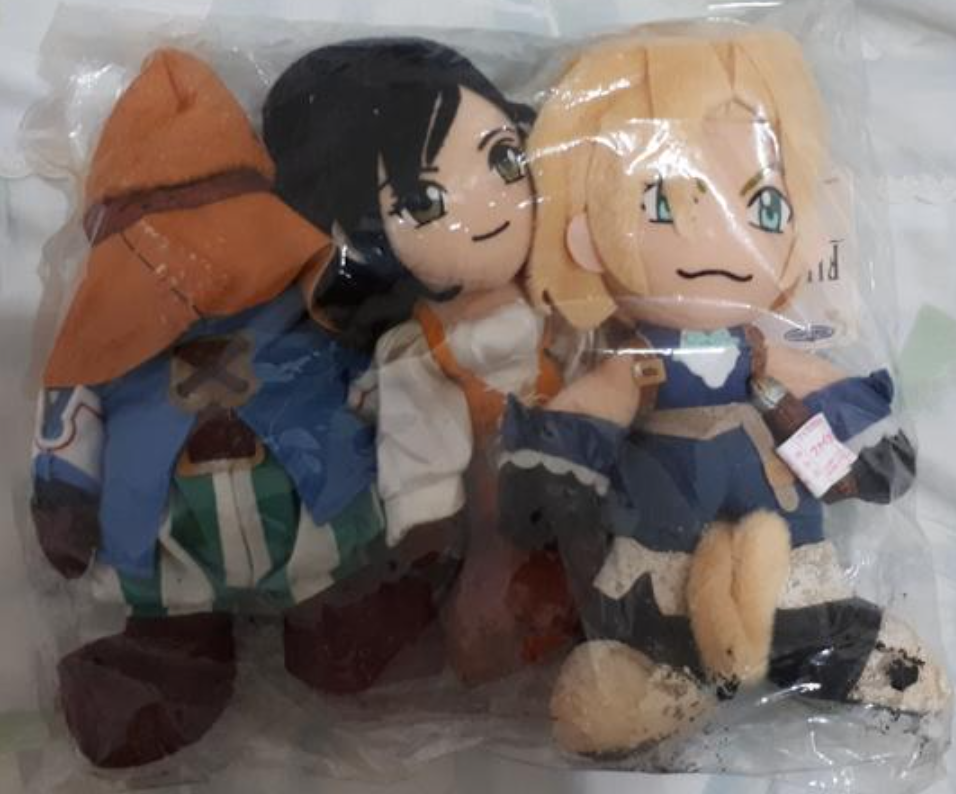 Banpresto 2000 Final Fantasy IX 9 Zidane Garnet Vivi 3 Plush Doll Figure Set