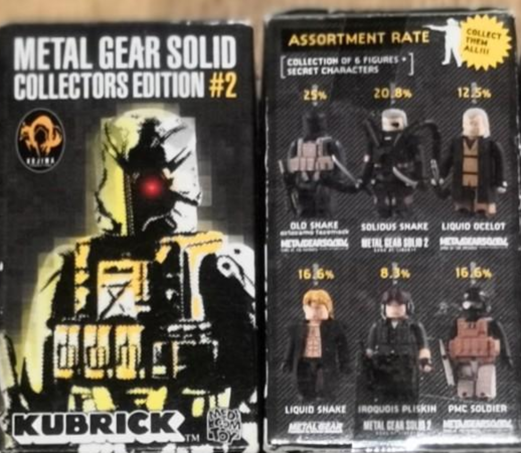Medicom Toy Kubrick 100% Metal Gear Solid 20th Anniversary Collectors Collection #2 Action Figure Type B
