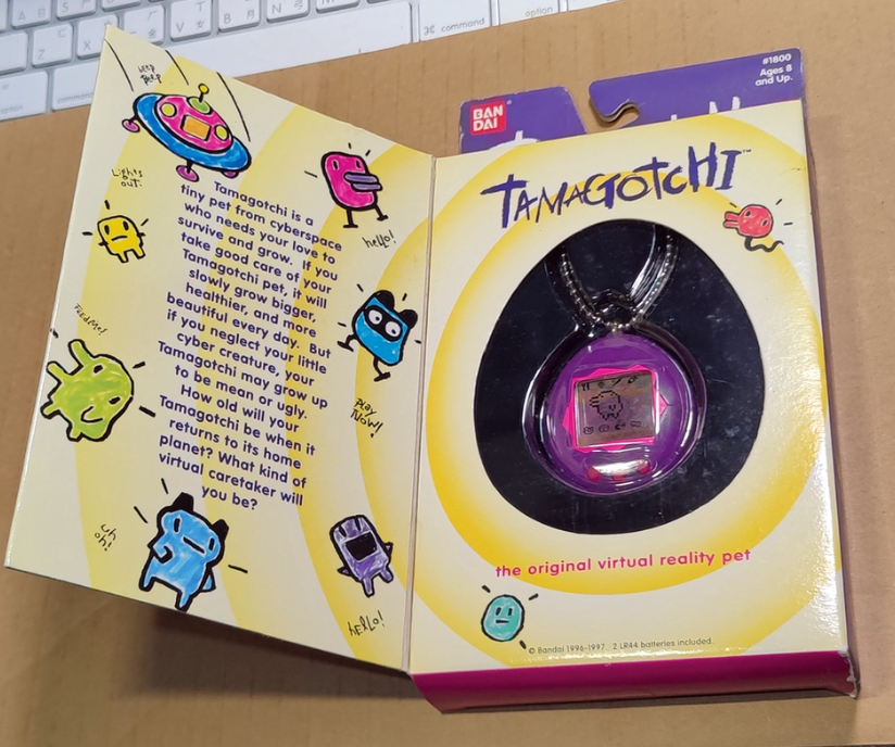 Tamagotchi Original Yellow Purple 1997 popular Box Included