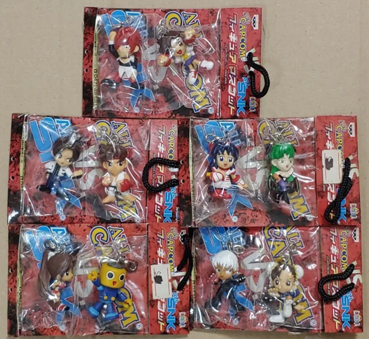 Banpresto All Capcom vs All SNK 5 Strap Trading Figure Set