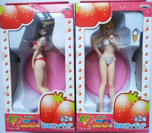 Banpresto Strawberry Ichigo 100% DX Nishino Tsukasa Tojo Aya Trading Figure Set