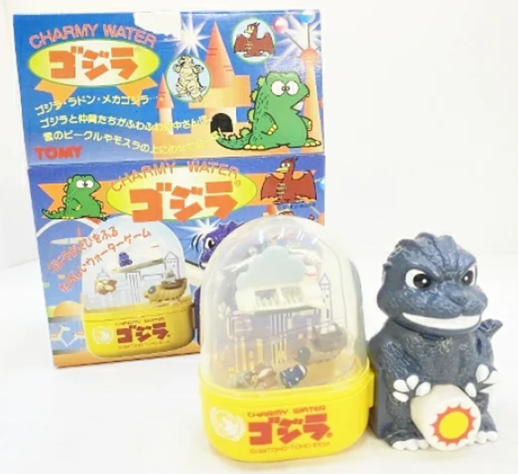 Tomy 1994 Godzilla Charmy Water Game Trading Figure Set – Lavits Tomy 1994 Godzilla Charmy Water Game Trading Figure Set – Lavits