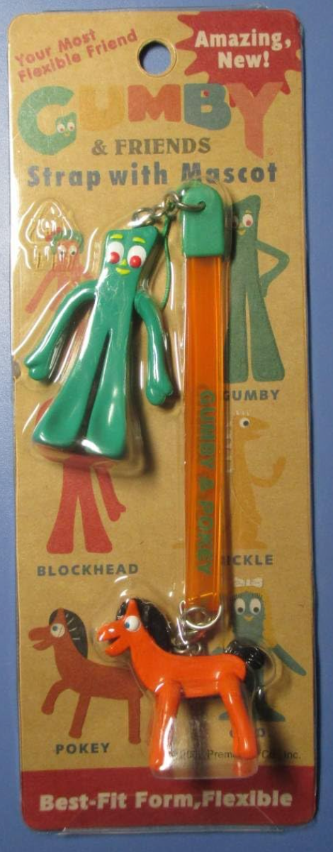 Prema Toy 2000 Gumby & Friends Strap with Mascot Gumby & Pocky Trading Figure