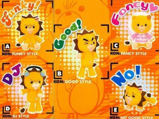 Banpresto 2005 Bleach Ironna Kon Nuigurumi Plush Doll Part 1 5 6" Strap Figure Set