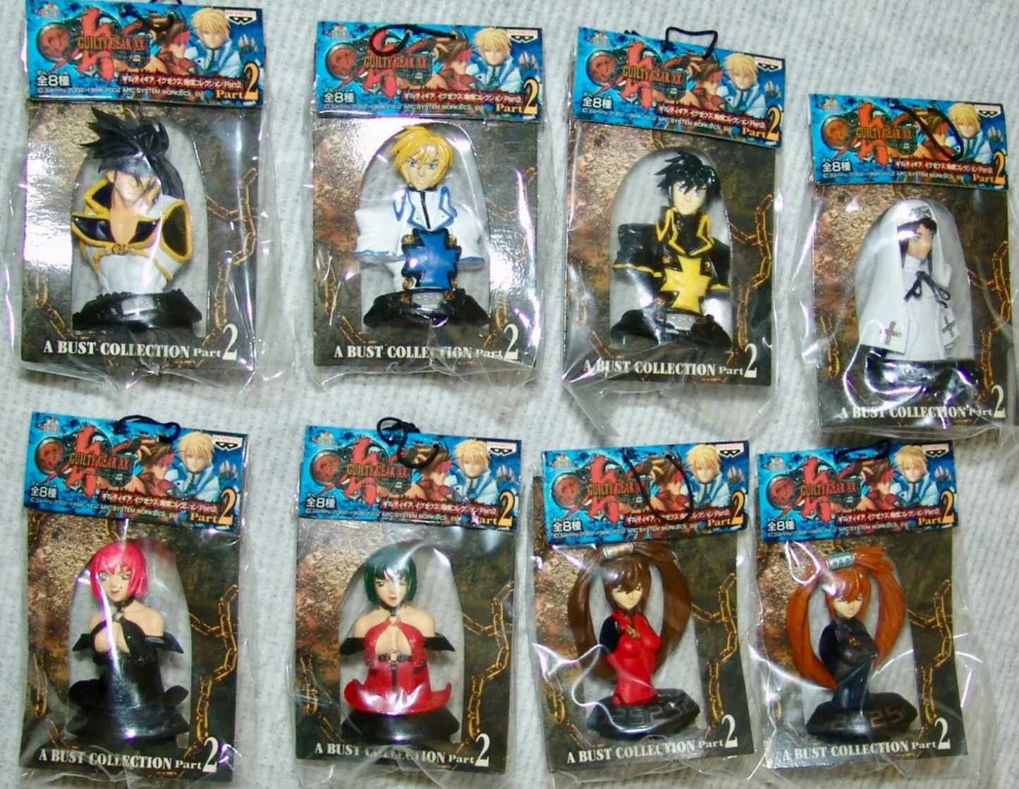 Banpresto Guilty Gear XX A Bust Collection Part 2 8 Trading Figure Set