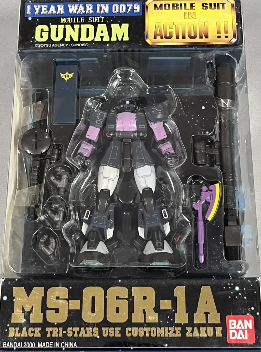 Bandai Mobile Suit in Action MSIA MIA Gundam MS-06R-1A Black Tri-Stars Use Customize Zaku II 1 Year War 0079 ver Figure