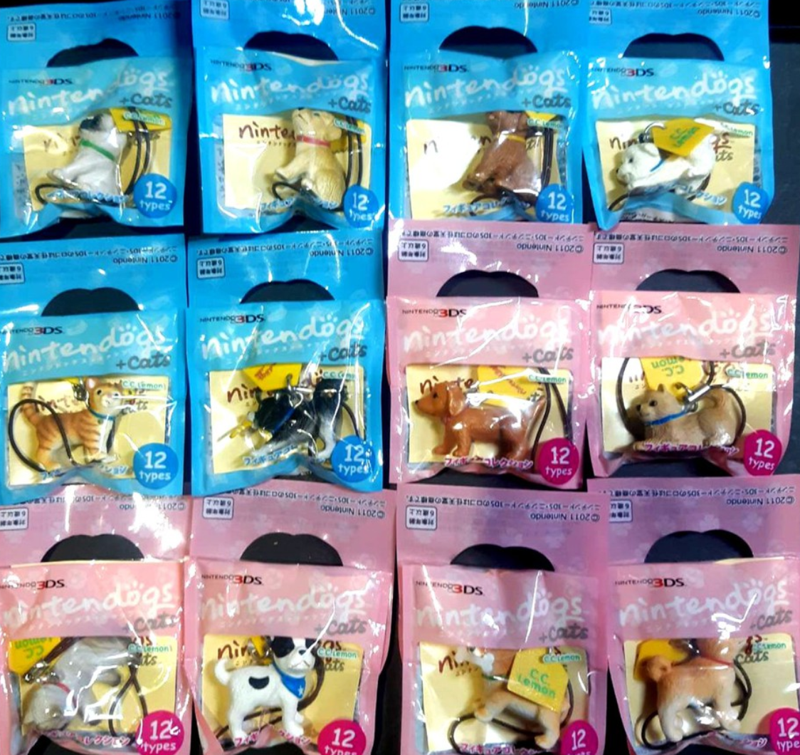 Nintendo DS Nintendogs x C.C Lemon Japan Limied 12 Mascot Strap Figure Set