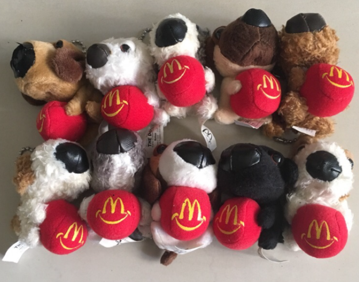 Mcdonalds 2003 The Dog Artlist Collection 10 Mini Plush Doll Figure Set