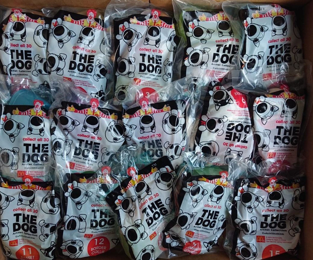 Mcdonalds 2006 The Dog Artlist Collection 30 Mini Plush Doll Figure Set