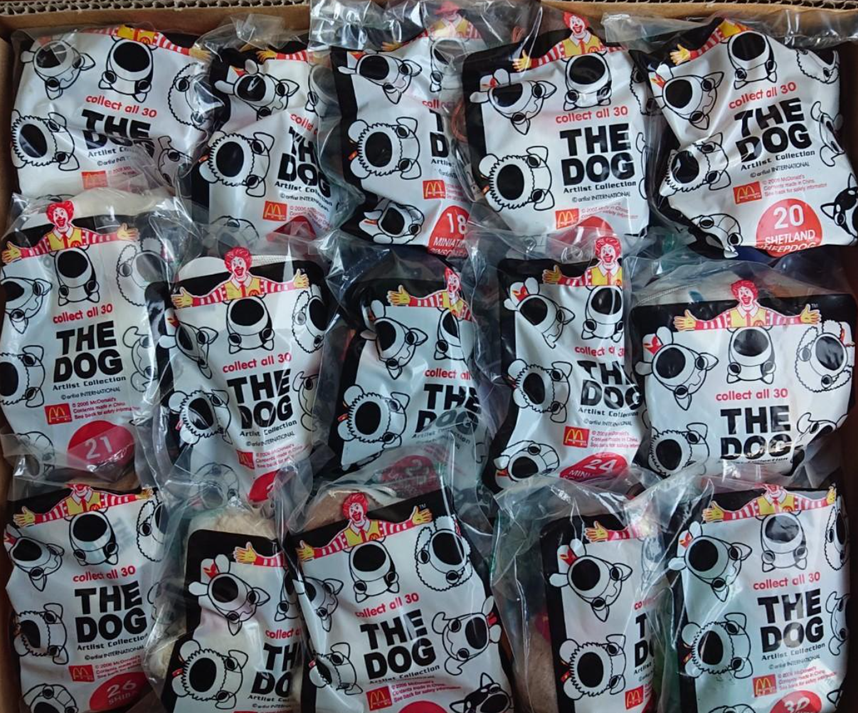 Mcdonalds 2006 The Dog Artlist Collection 30 Mini Plush Doll Figure Set