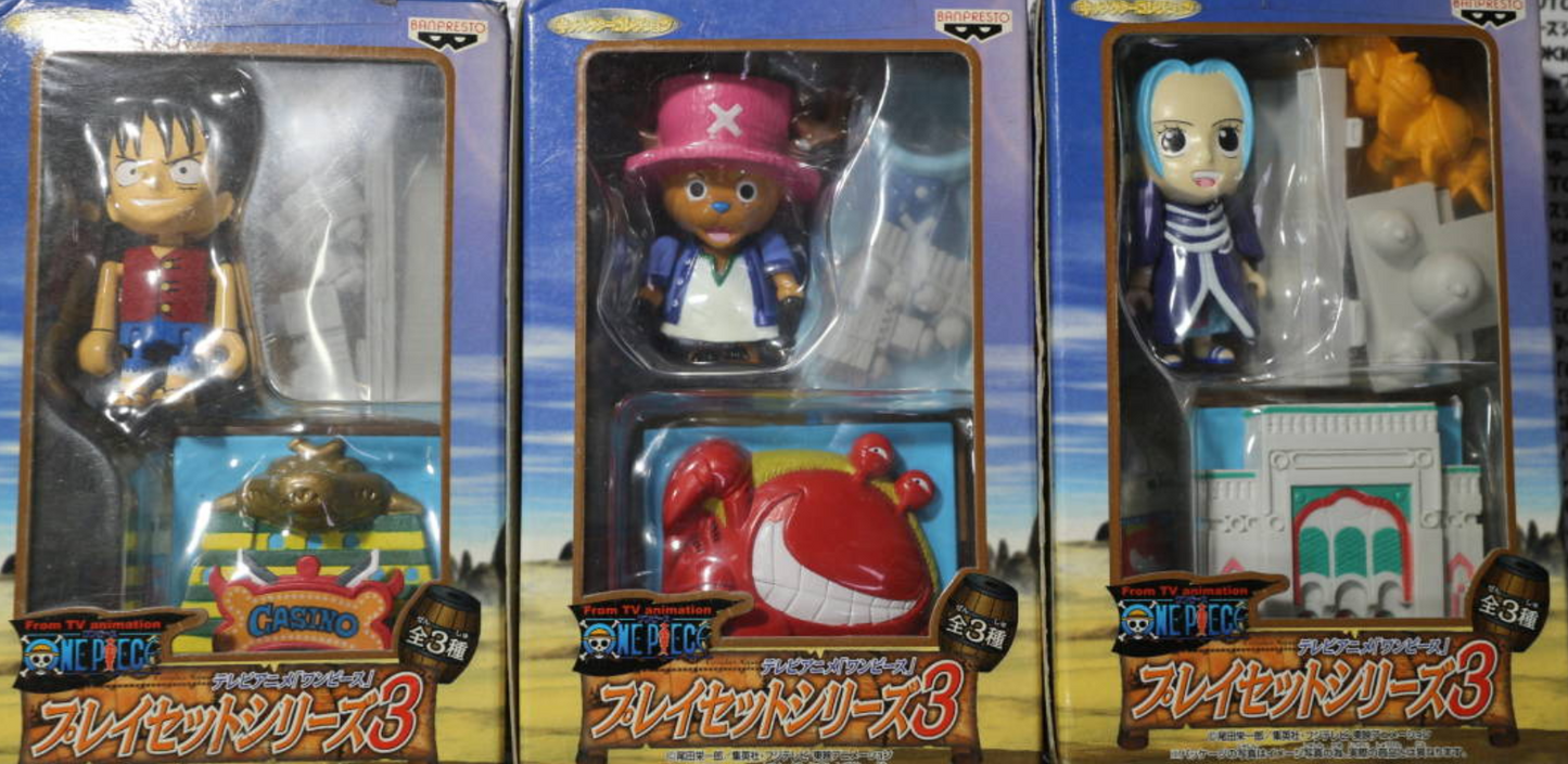 Banpresto 2002 One Piece Kubrick Style Play Part 3 3 Action Figure Set