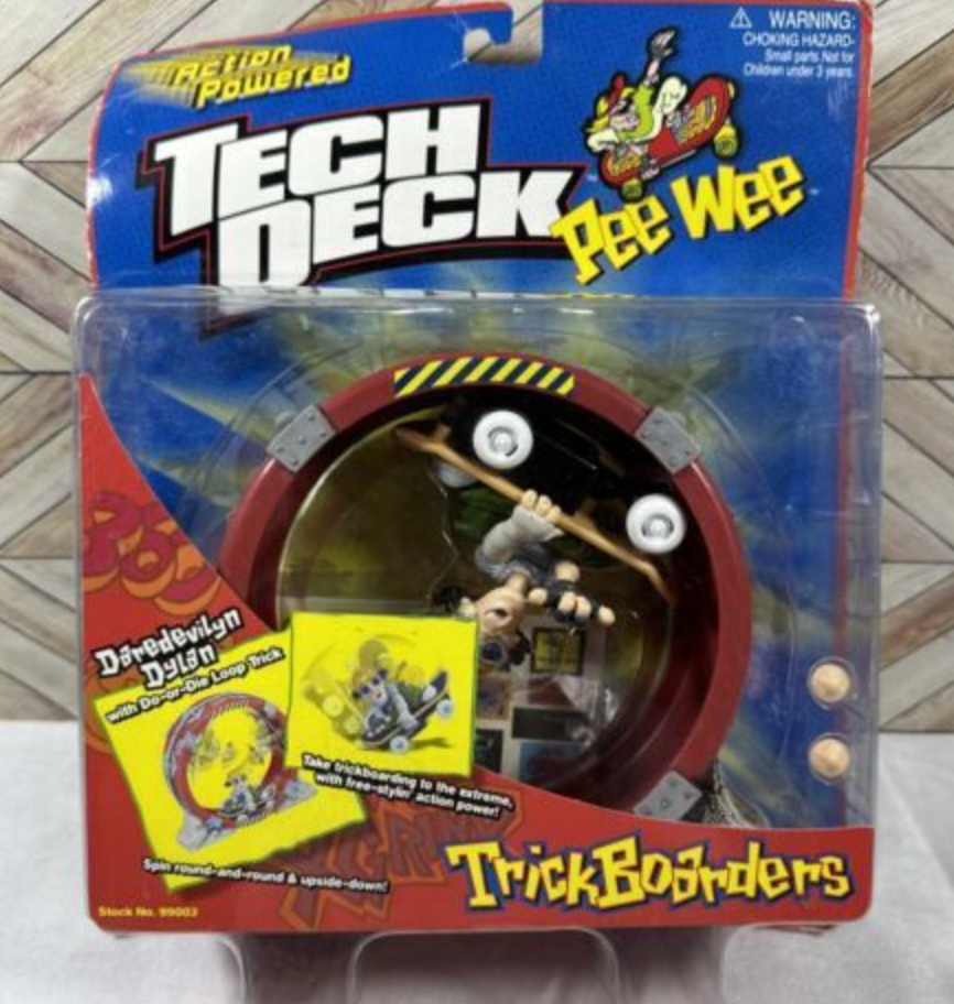 1999 Action Powered Tech Deck Trickboarders Daredevilyn Dylan Figure