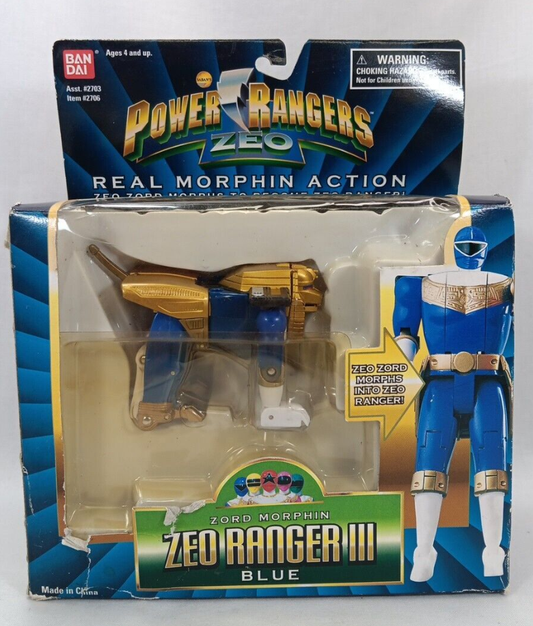 Bandai Power Rangers Zeo Ohranger Real Zord Morphin Ranger III Blue Action Figure