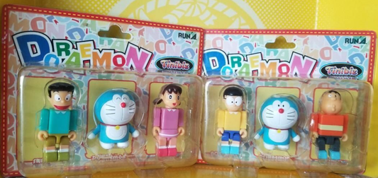 Run'a Tinibiz Doraemon 6 Kubrick Style Trading Figure Set
