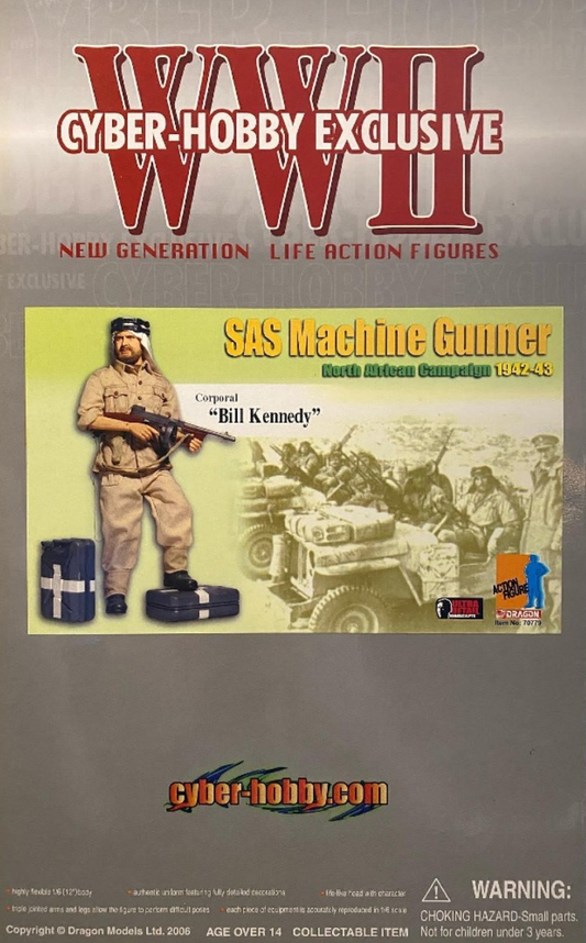 Dragon 12" 1/6 Cyber Hobby WWII SAS Machine Gunner North African Campaign 1942-43 Corporal Bill Kennedy Action Figure