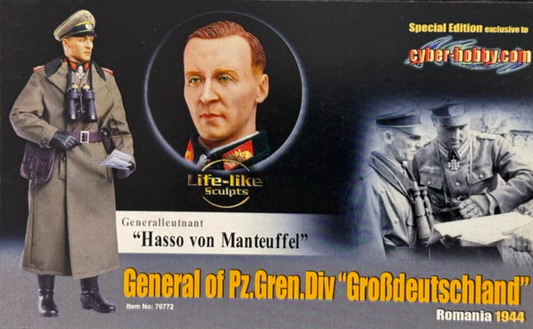 Dragon 12" 1/6 70772 Cyber Hobby WWII General of z.Gren.Div Grobdeutschland Romania 1944 Generalleutnant Hasso von Manteuffel Action Figure