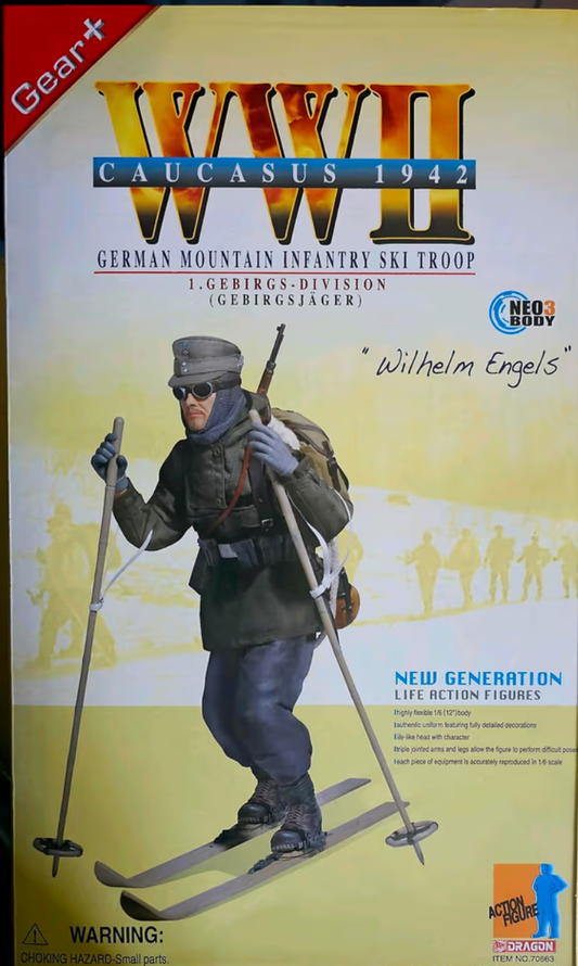 Dragon 12" 1/6 WWII Caucasus 1942 German Mountain Infantry Ski Troop Gebirgsjager Wilhelm Engels Action Figure