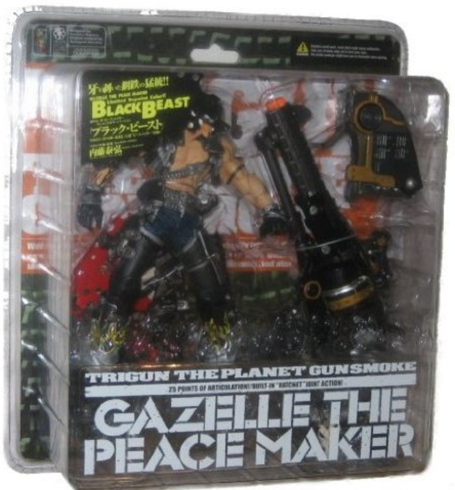 Kaiyodo Trigun The Planet Gun Smoke Gazelle The Peace Maker Black Beast ver Action Figure