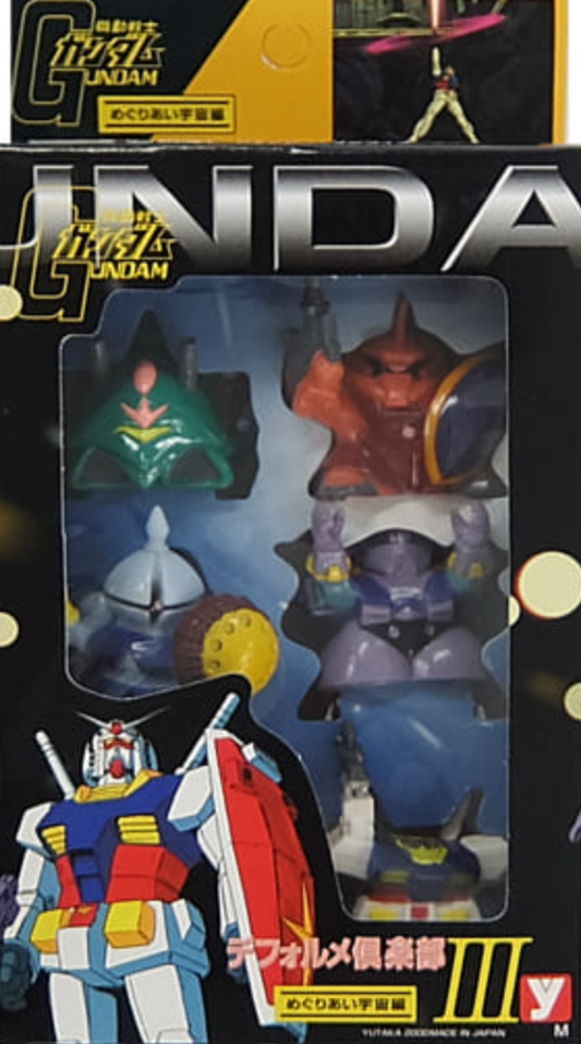 Yutaka Mobile Suit Gundam Deformed Club Collection Part III 3 Finger Puppets Figure