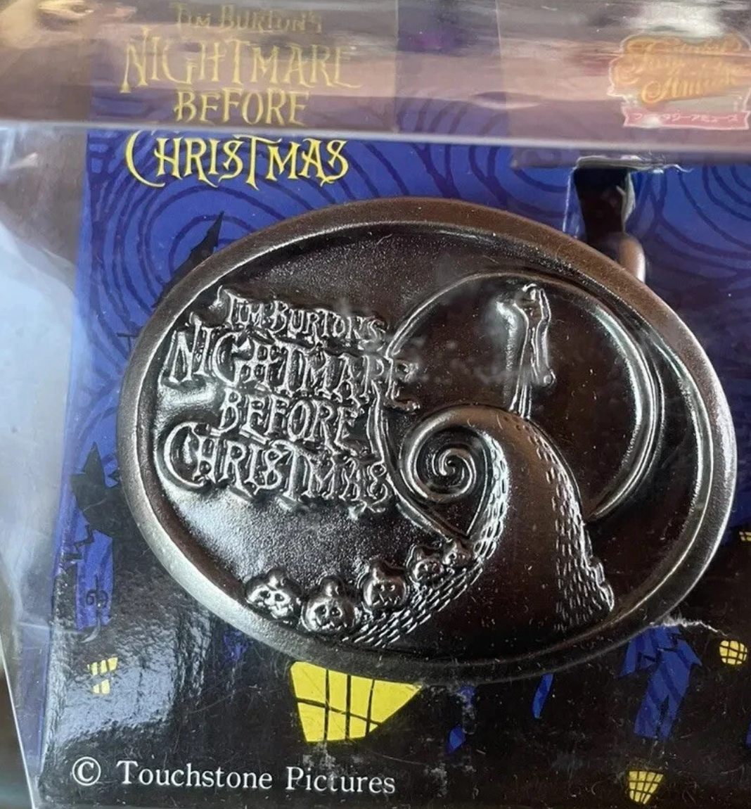 Sega 1998 Tim Burton The Nightmare Before Christmas Fantasy Amuse Metal Belt Buckle Trading Figure Type E